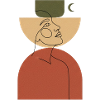 Abstract Head with Geometric Shape