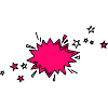 Comic Element in schwarz und pink