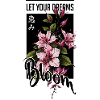 Night Hibiscus Script in Pink