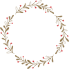 Winter wreath with red berries