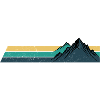 Retro Mountain Sunset Stripes