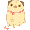 Mops beige süßer Hund Geschenk Mopsmama