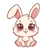 Cozy bunny design in pastel