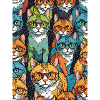 Bunte Katzen mit Brillen Muster