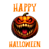 Happy Halloween – creepy pumpkin face
