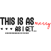 Merry Red Script Logo on Black