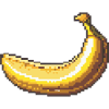 Pixel Banana Retro Pixel Art