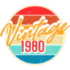 Jahrgang 1980er Retro Design 80er Jahre