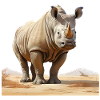 Desert Rhino Illustration