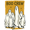 Boo Crew Halloween Funny Saying Ghosts