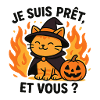 Halloween Wizard Cat Ready