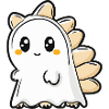 Dinosaur Stegosaurus Halloween Ghost