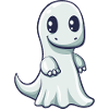 Dinosaur brontosaurus Halloween ghost