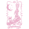 Rapunzel Tower Pink Silhouette