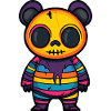 Panda Halloween Comic Funny