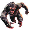 Gorilla im Low Poly Stil