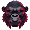 Geometric Gorilla Head