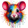 Rainbow Mouse Head