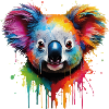 Arc-en-ciel Koala Aquarelle