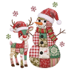 Patchwork Snowman and Reindeer
