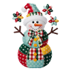 Patchwork Snowman Holiday Cheer