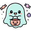 Ghost Foodie Smile Halloween
