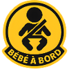 Bébé à Bord Jaune Badge