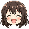 Chibi Visage Sourire Brune