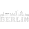 Berlin Skyline Retro 
