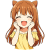 Kawaii kitten sunshine yellow