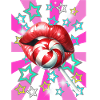 Retro Lollipop Lips Kissable Lips 60s