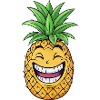 Funny Pineapple Cartoon Summer Fruit Caribbean