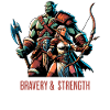 Bravery & Strength Gamer Hoodie Ork Gaming T-Shirt