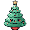 Kawaii Christmas Tree Smile