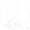 Circle Hockey Silhouette Emblem