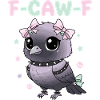 Kawaii Pastel Goth Black Crow F-Caw-F