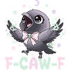 Kawaii Pastel Goth Black Crow F-Caw-F