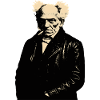 Noir philospher Arthur Schopenhauer portrait