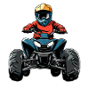 Quad Rider Farbiges Offroad-Abenteuer