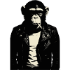 Monkey Punk Rocker Rebel portrait