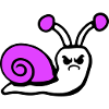 Snail angry angry angry unhappy upset