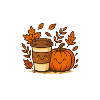 Autumn coffee with pumpkin