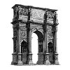 Arc de triomphe romain – Gravure antique