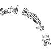 Batterie sociale 1 % - Design introverti drôle