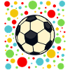 Fleckiger Lebendiger Konfetti Fußball