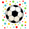 spotty Soccer Ball Confetti Celebration Tee