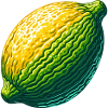 Citron abstrait en vert-jaune texturé