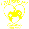 Pause jeu pour toi cœur neon