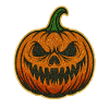 Grim Glowing Halloween Pumpkin