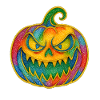 Rainbow Pumpkin Grin